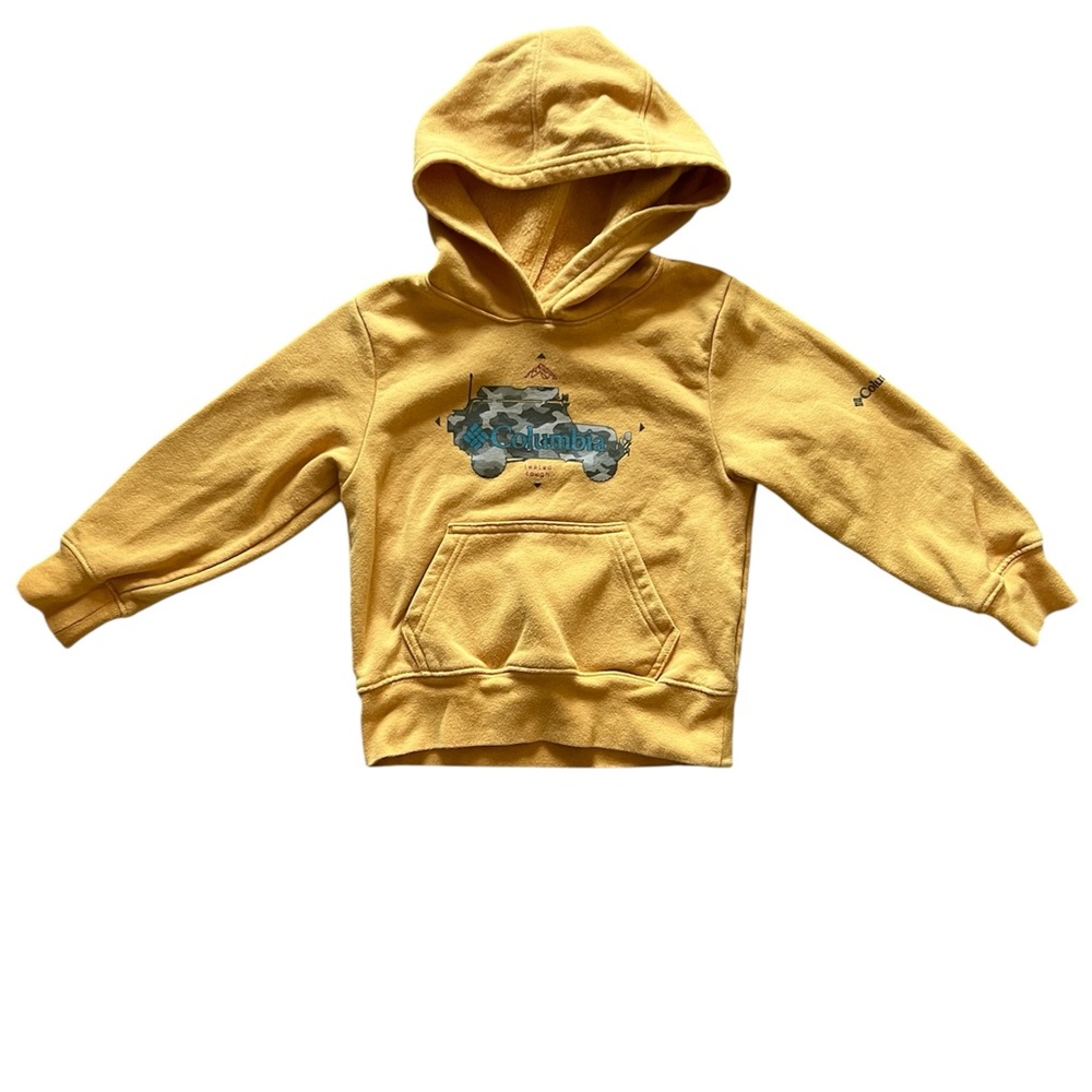 Columbia Kids Off Roading Vehicle Yellow Hoodie | XXS
